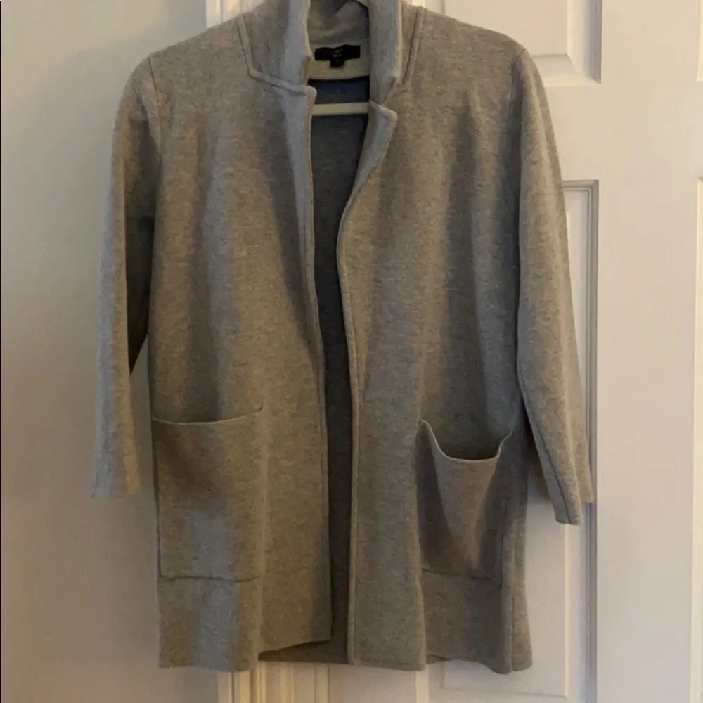 J. Crew Gray Cardigan Sweater - Picture 2 of 3